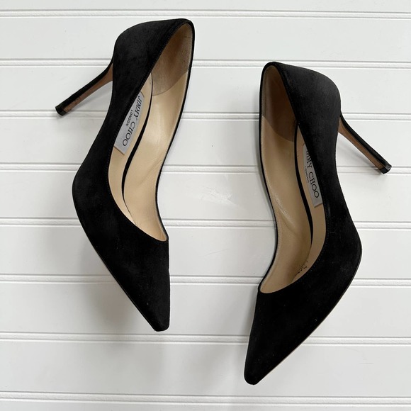 Jimmy Choo Romy Pump Suede Leather Black 85 mm - Picture 10 of 15